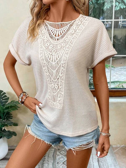 Mara | Beige Lace Shirt - Motheero