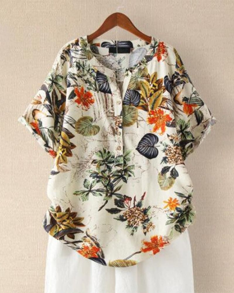 Nina | Floral Printed Everyday Blouse - Motheero