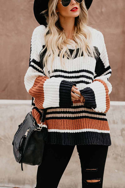 Maya | Women Striped Knit Sweater