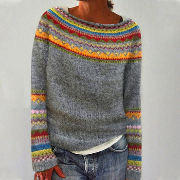 Danique | Vintage Color Block Sweater