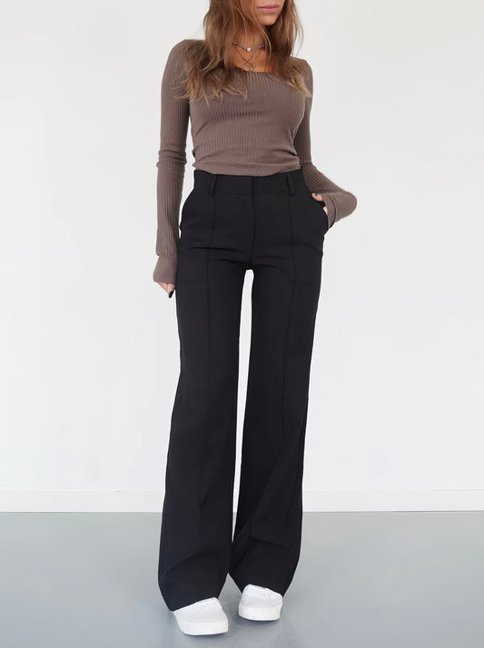 Marina | Chic Wide-Leg Stretch Pants