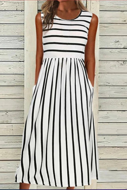 Mira | Versatile Striped Comfort Dress - Motheero