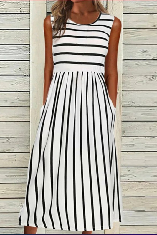 Mira | Versatile Striped Comfort Dress - Motheero
