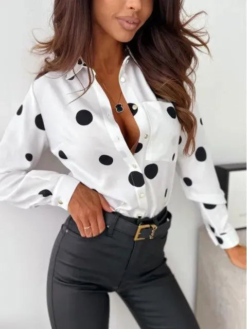 Clara | Elegant Polka Dot Blouse - Motheero