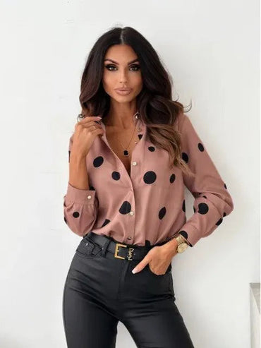 Clara | Elegant Polka Dot Blouse - Motheero
