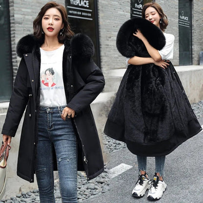 Lyra | Women Fur Hood Jacket