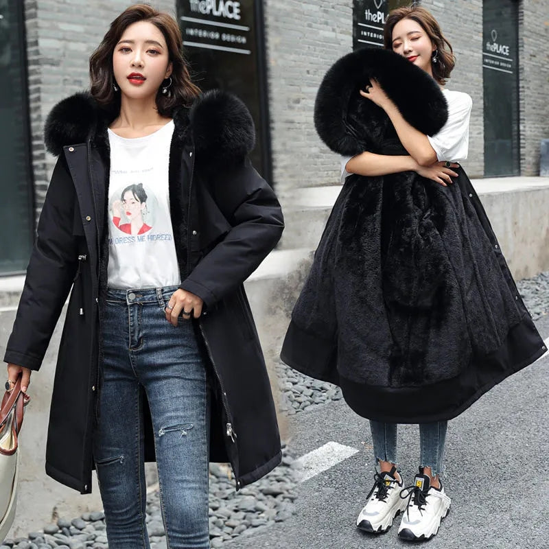 Lyra | Women Fur Hood Jacket