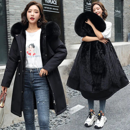 Lyra | Women Fur Hood Jacket