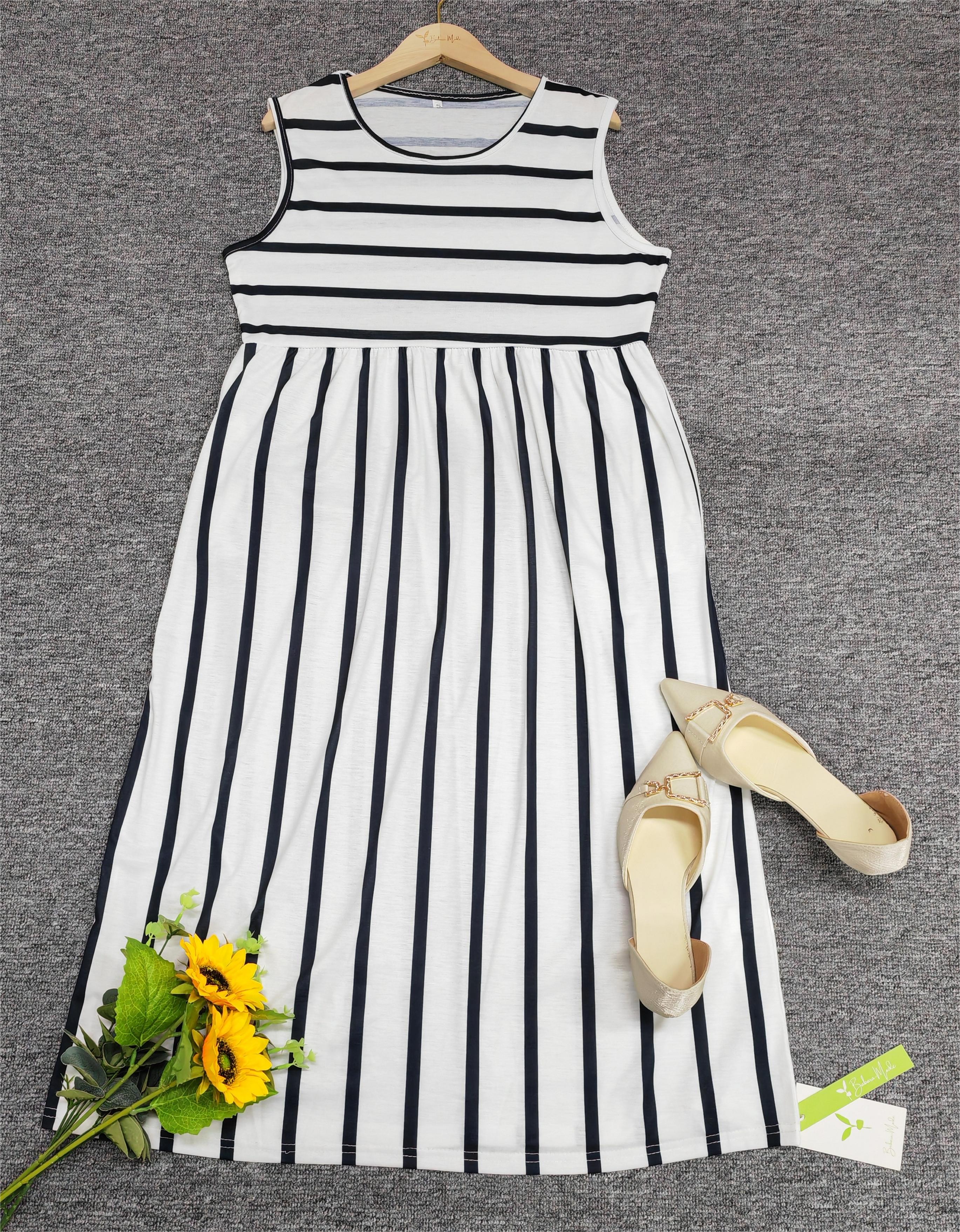 Mira | Versatile Striped Comfort Dress - Motheero