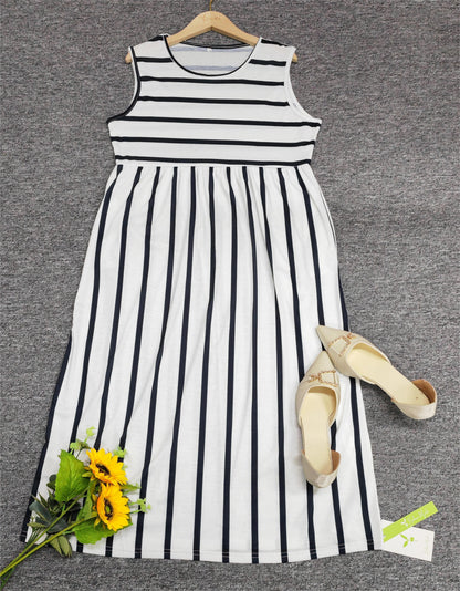 Mira | Versatile Striped Comfort Dress - Motheero