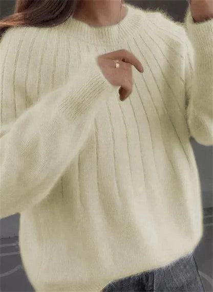 Winifred | Soft Cashmere Mock‑Neck Sweater