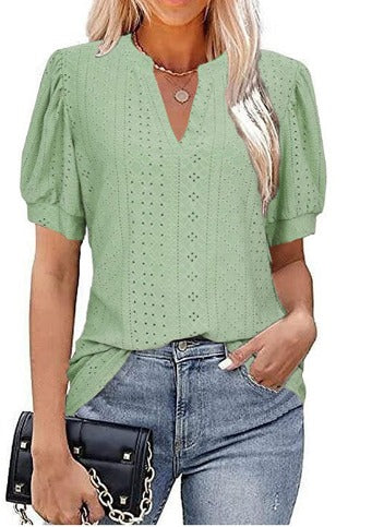 Aria | Stylish V-Neck Top - Motheero