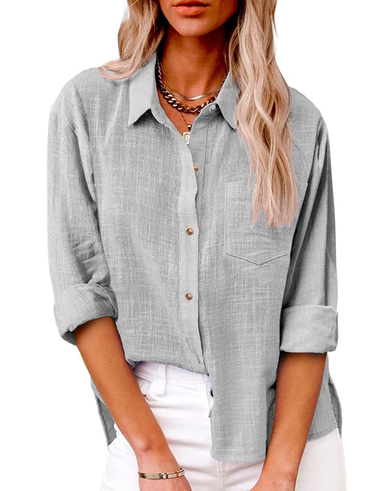 Nora | Long Sleeve Collared Shirt - Motheero