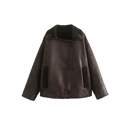 Tessa | Women Cozy Thick Leather Jacket