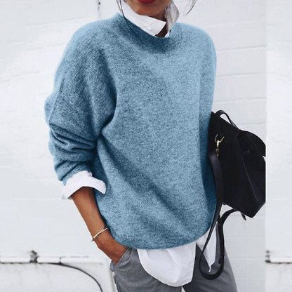 Bessie | Women Double‑Layer Top Sweater With Shirt Collar
