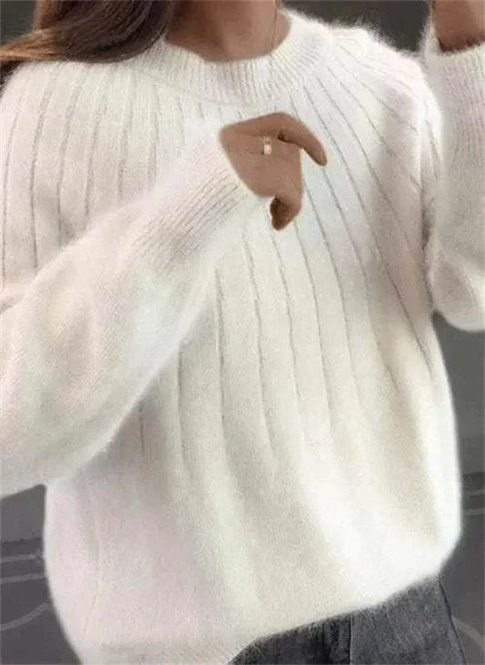 Winifred | Soft Cashmere Mock‑Neck Sweater