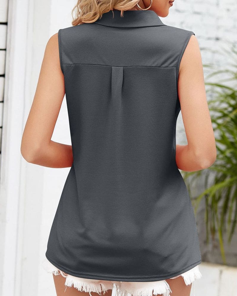 Lila | Light Sleeveless Blouse - Motheero