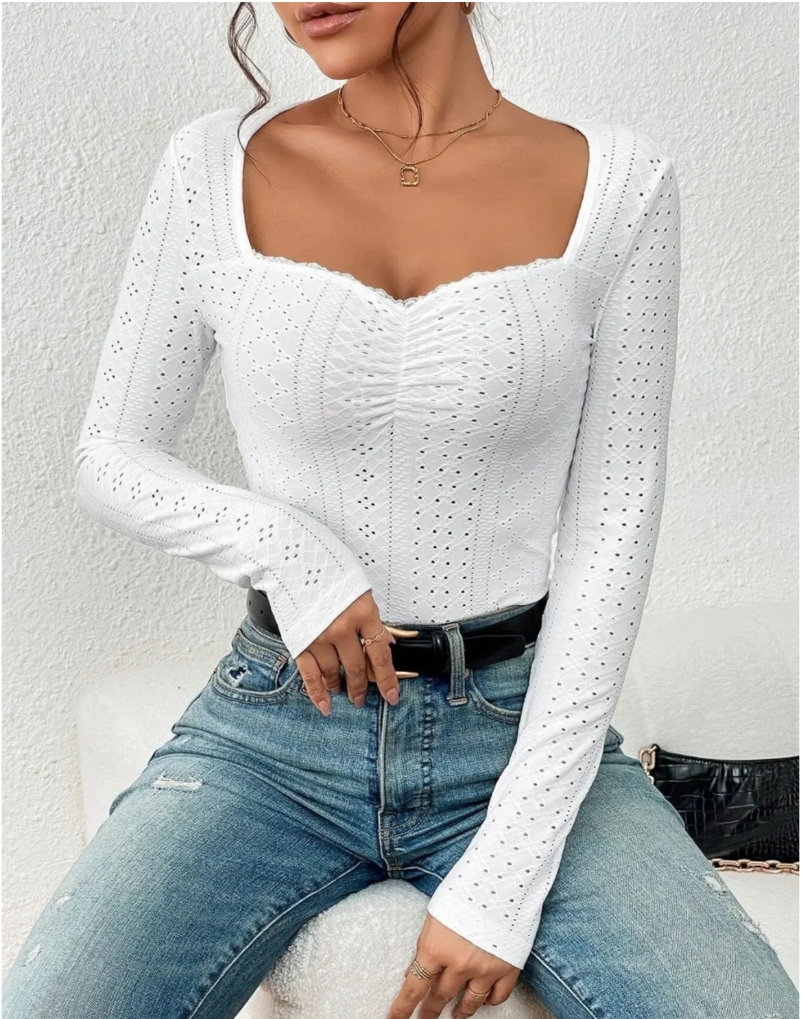 Elodie | Embroidered Long-Sleeve Shirt - Motheero
