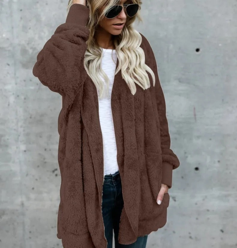 Savannah | Hooded Fleece Cardigan - Motheero