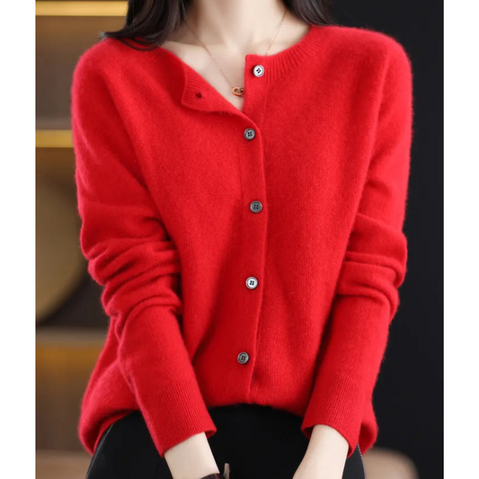 Danielle | Elegant Merino Wool Cardigan - Motheero