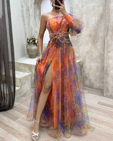 Sofia | One-Shoulder Party Dress - Motheero