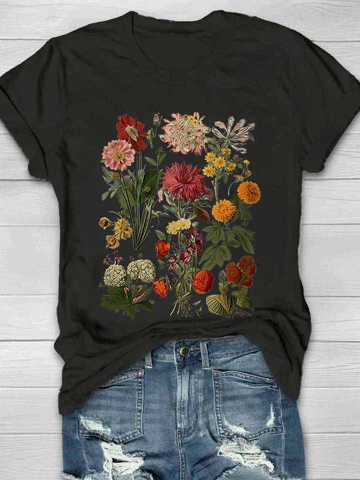 Mira | Floral Print T‑Shirt - Motheero