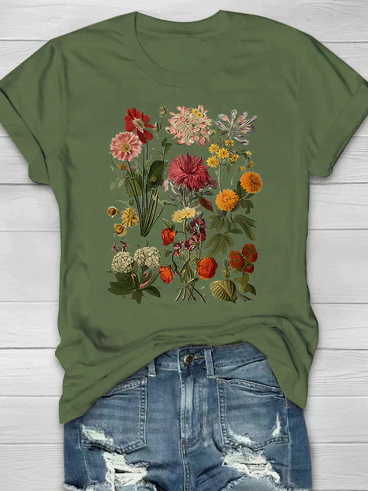 Mira | Floral Print T‑Shirt - Motheero