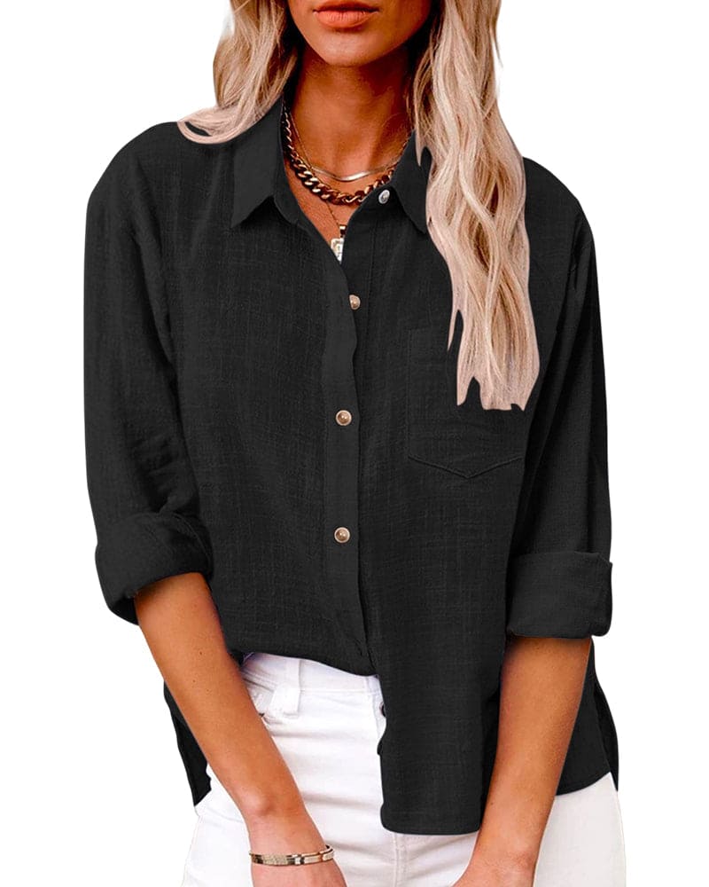 Nora | Long Sleeve Collared Shirt - Motheero