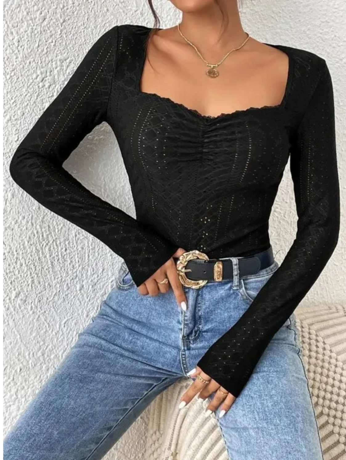 Elodie | Embroidered Long-Sleeve Shirt - Motheero