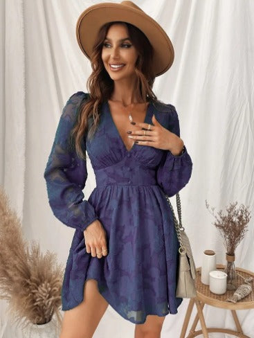 Elara | Satin Dress with Puff Sleeves - Motheero