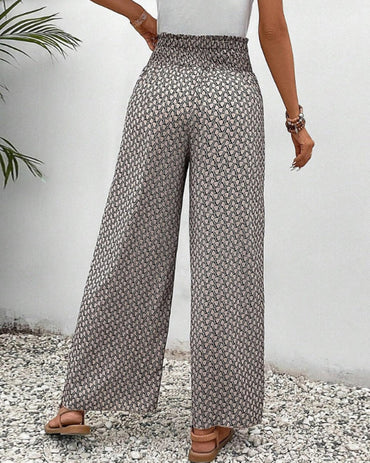 Liora | Geometric Print Leisure Trousers