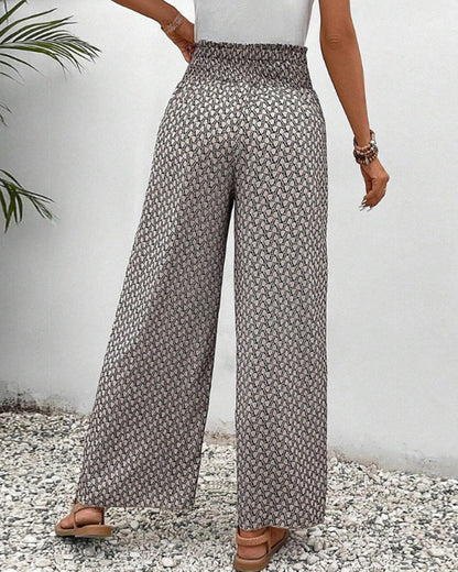 Liora | Geometric Print Leisure Trousers