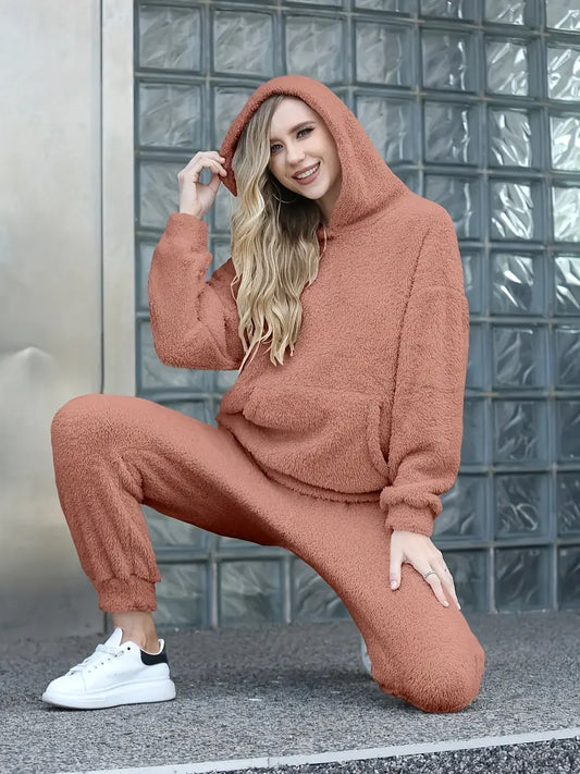 Hailey | Teddy Fleece Two-Piece Set Hoodie and Pants