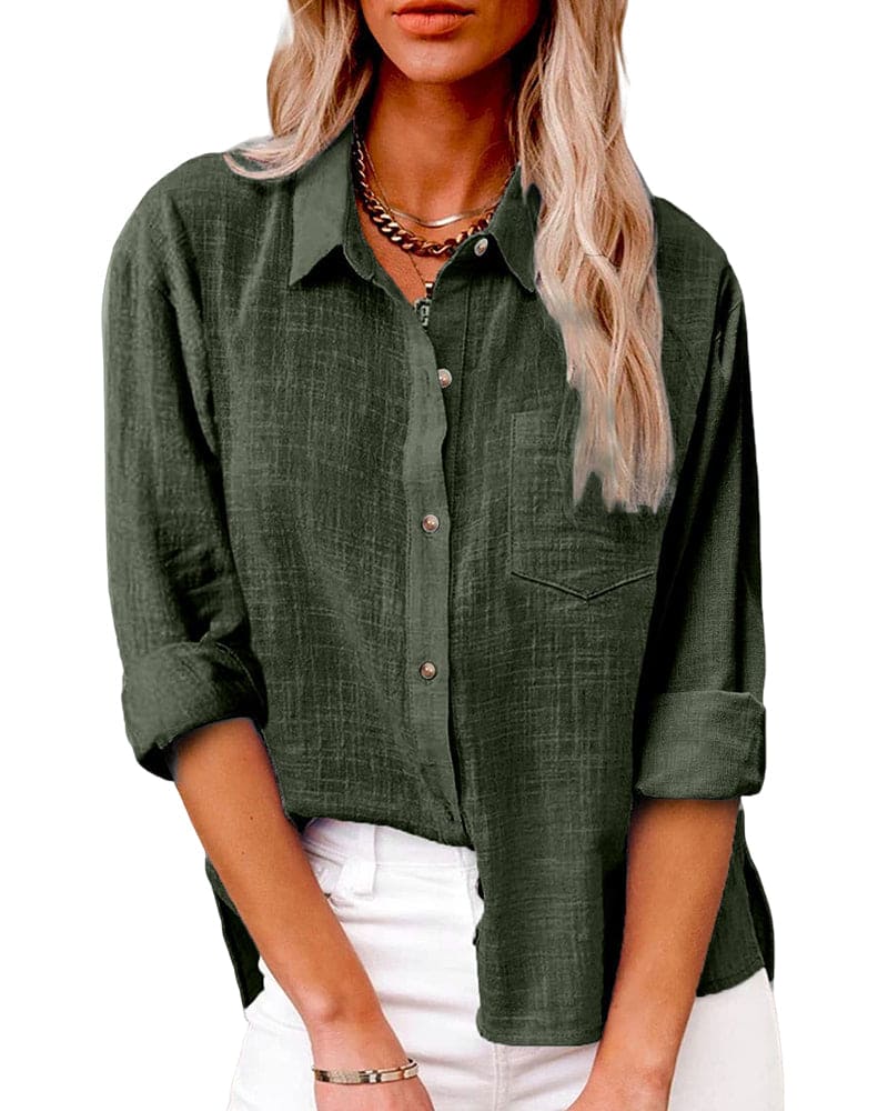 Nora | Long Sleeve Collared Shirt - Motheero