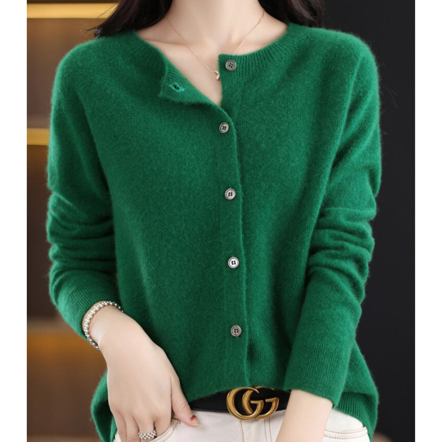 Danielle | Elegant Merino Wool Cardigan - Motheero
