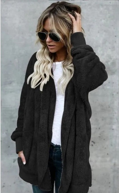 Savannah | Hooded Fleece Cardigan - Motheero