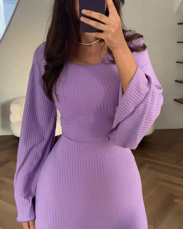 Allegra | Elegant Long-Sleeve Maxi Dress - Motheero