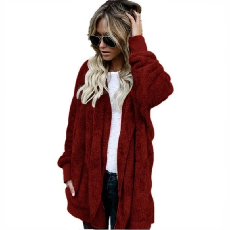 Savannah | Hooded Fleece Cardigan - Motheero