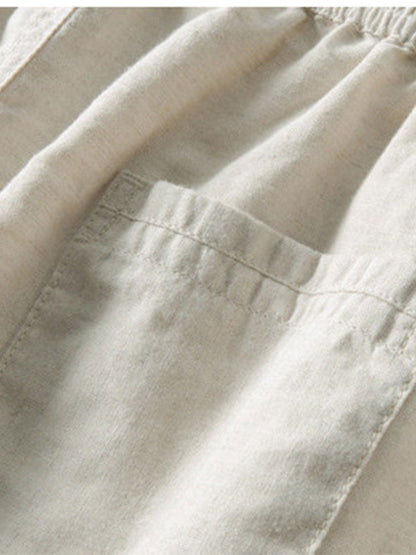 Luca | Linen Shirt and White Pants Oufit Set