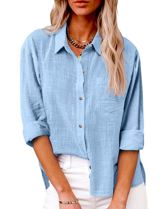 Nora | Long Sleeve Collared Shirt - Motheero