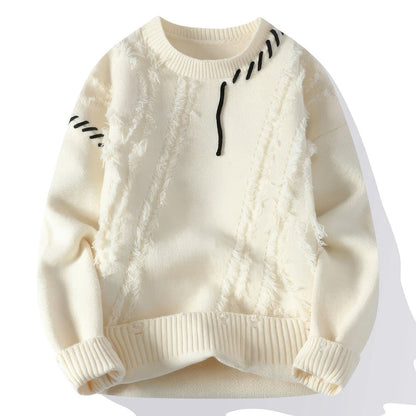 Nerina | Patchwork Knit Heavy Crewneck