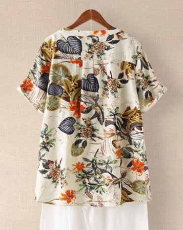 Nina | Floral Printed Everyday Blouse - Motheero