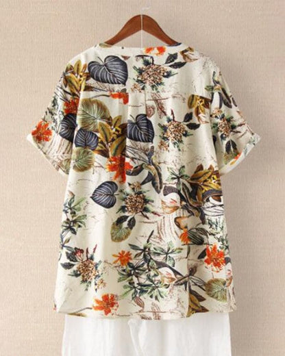 Nina | Floral Printed Everyday Blouse - Motheero