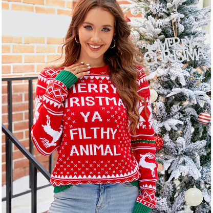 Holly | Women Christmas Crew Neck Sweater