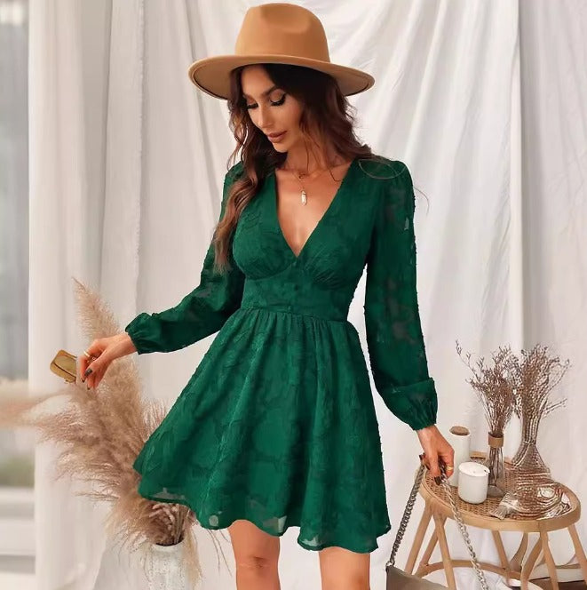 Elara | Satin Dress with Puff Sleeves - Motheero
