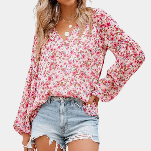 Remi | Floral Long Sleeve Blouse - Motheero