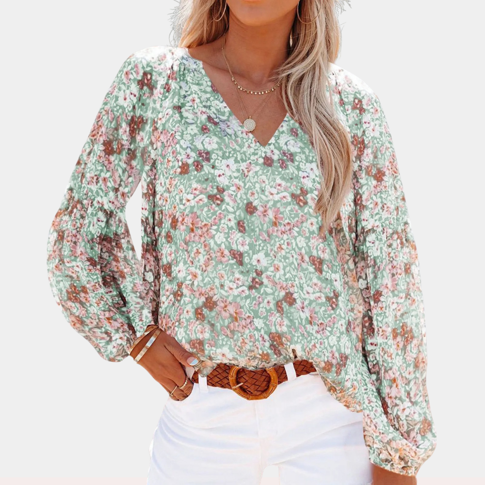 Remi | Floral Long Sleeve Blouse - Motheero