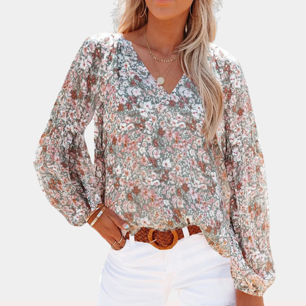 Remi | Floral Long Sleeve Blouse - Motheero