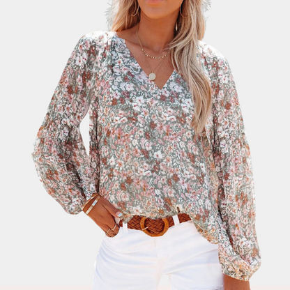 Remi | Floral Long Sleeve Blouse - Motheero