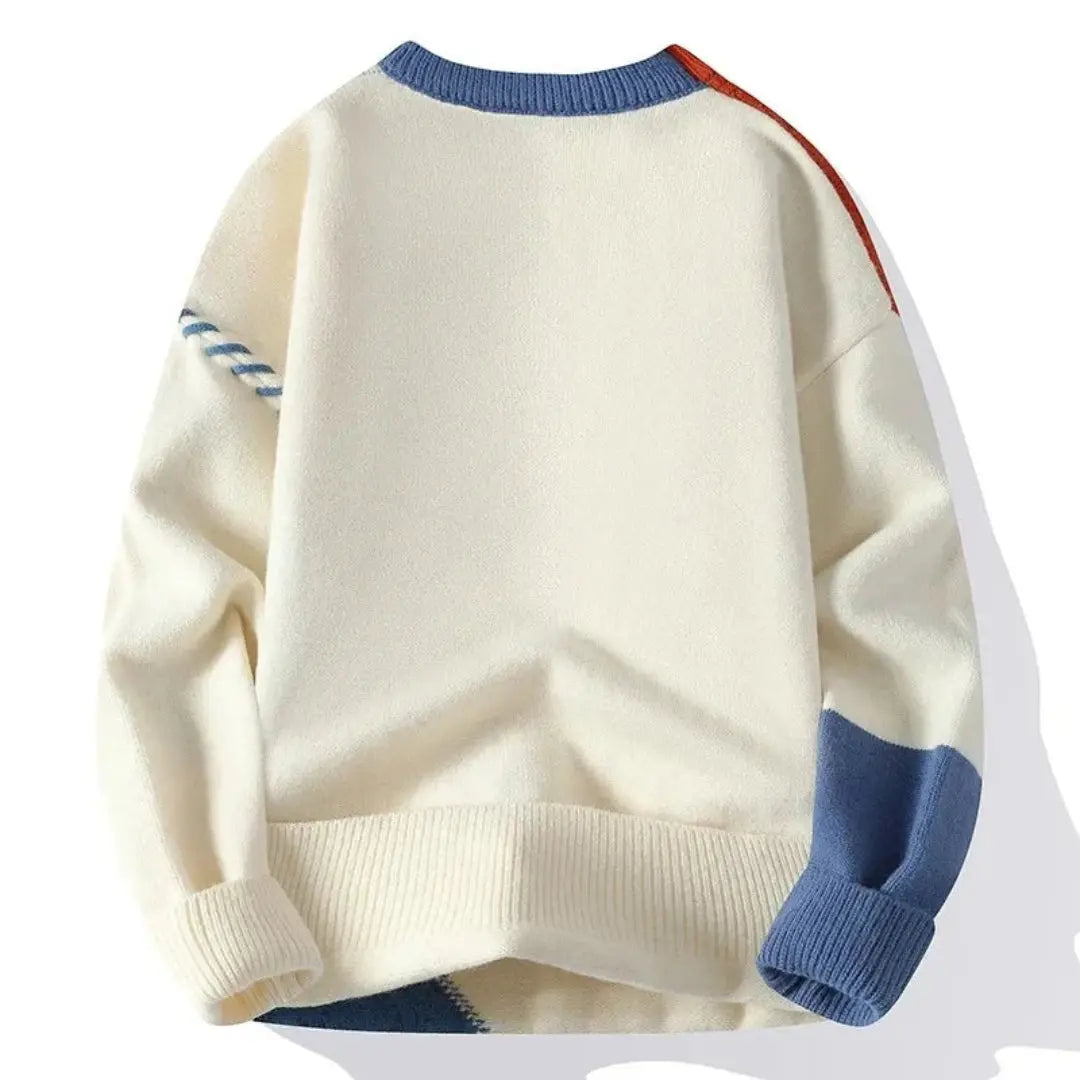 Mason | Patchwork Color-Block Knit Sweater